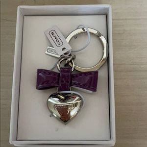New Coach key ring with purple bow
